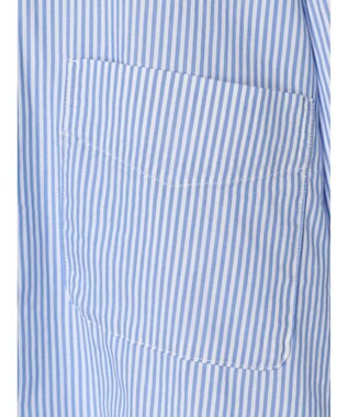 AMERICAN HOLIC ＵＶカット加工バックタックシャツチュニック Stripe Sax