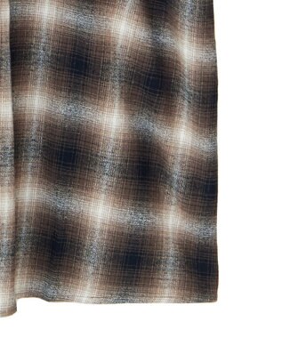 AMERICAN HOLIC バンドカラーチェックシャツワンピース Check Black