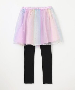 ANY KIDS リボン×ラメチュールスカッツ レインボー