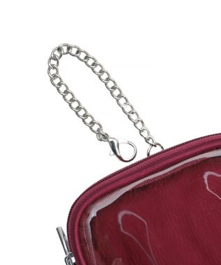 WEGO 【痛バ＆推し活グッズ】ダブルリボンサテンアクスタポーチ ワイン