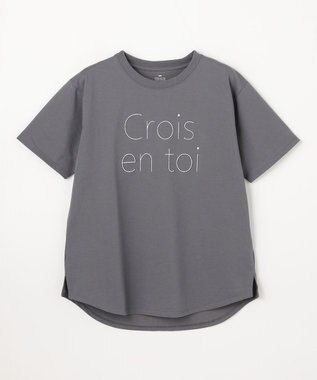 ANY アソートロゴラウンドヘムTシャツ ステッチロゴ