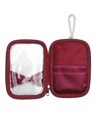 WEGO 【痛バ＆推し活グッズ】ダブルリボンサテンアクスタポーチ ワイン