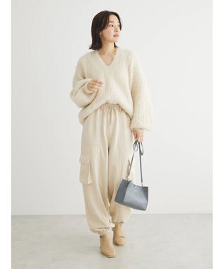 Green Parks ・ＳＵＧＡＲ　ＳＰＯＯＮ　スエードポンチカーゴパンツ Ivory