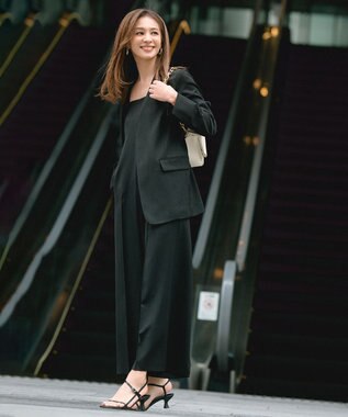 UNFILO TENNEN TOUCH ノーカラージャケット ブラック