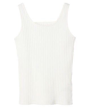 earth music&ecology ２ＷＡＹネックリブタンクトップ Off White