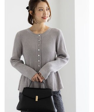 Te chichi モールペプラム2WAYニット モカ