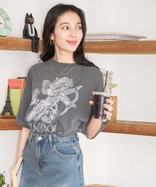 WEGO 【新色追加/ユニセックス着用アイテム/手洗い可/SMLサイズ展開】ピグメントグラフィックT（S） 柄12