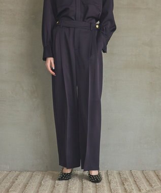 GRACE CONTINENTAL トリアセカルゼパンツ ネイビー