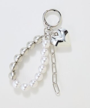 Phoebe ハートメタルボールバッグチャーム　シルバー シルバー