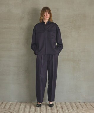 GRACE CONTINENTAL トリアセカルゼパンツ ネイビー