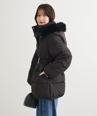 Green Parks ・ｓｗｉｎｇ　ｂｙ　ファイバーダウンベルト付コート Black