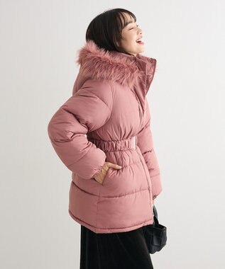 Green Parks ・ｓｗｉｎｇ　ｂｙ　ファイバーダウンベルト付コート Dark Pink