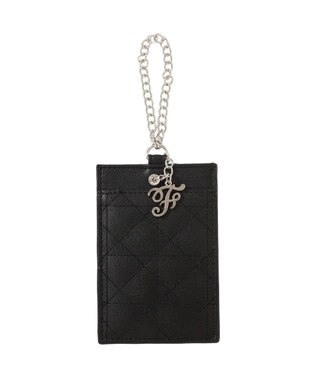 Maison de FLEUR Fチャームキルティングパスケース Black