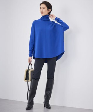 ICB L 【洗える】 テックストレッチ レギンスパンツ ブラック系