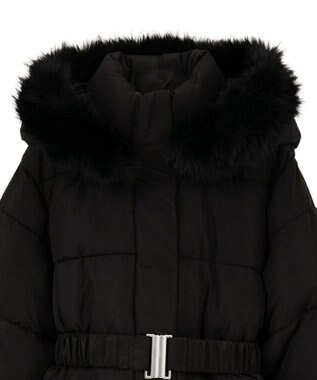 Green Parks ・ｓｗｉｎｇ　ｂｙ　ファイバーダウンベルト付コート Black