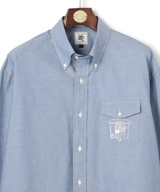J.PRESS MEN 【AaronChang】【UNISEX】コットンダンガリー シャツ / B.D. / Baggy-Fit ブルー系