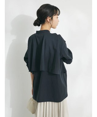 CRAFT STANDARD BOUTIQUE バックフリルシャツ Black