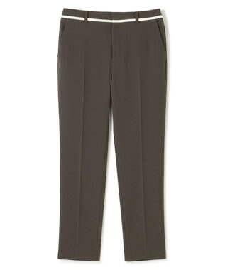 BEIGE， 【L-size】CINDY/クロップドパンツ C.Gray×White