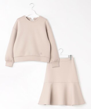 Feroux 【洗える・セットアイテム】バックリボンダンボール セットアップ ピンク系