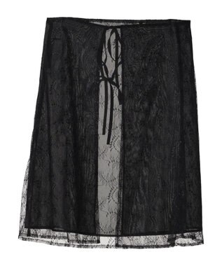 Green Parks ２ｗａｙ　巻きスカート（レース） Black