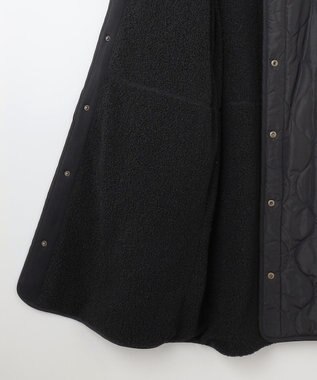 ANY L 【マフラー付き】キルトリバーシブルコート ブラック