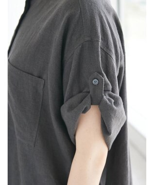 CRAFT STANDARD BOUTIQUE 【キナリノ別注】リネンレーヨンWポケットシャツ Charcoal Gray