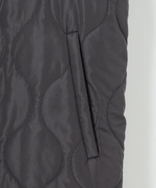 ANY L 【マフラー付き】キルトリバーシブルコート ブラック