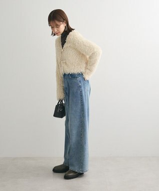 Green Parks ・ＳＵＧＡＲＳＰＯＯＮ　２ｗａｙフェザーカーディガン Ivory