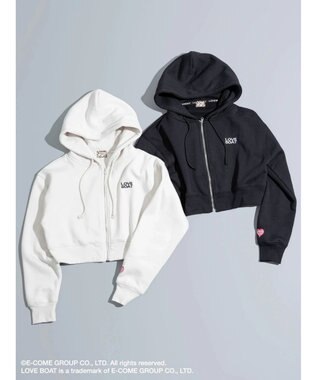 Green Parks ■別注　ＬＯＶＥ　ＢＯＡＴ　ショートＺＩＰパーカー Black