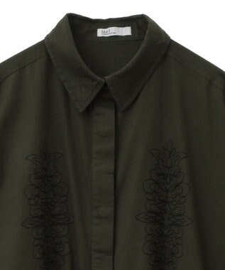 CRAFT STANDARD BOUTIQUE 刺繍入ツイルワンピース Black