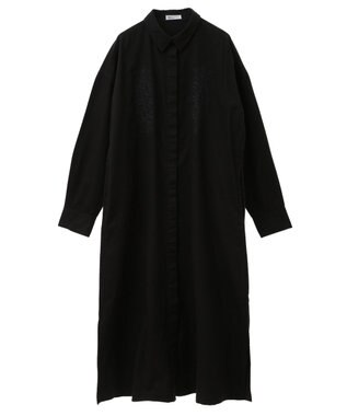 CRAFT STANDARD BOUTIQUE 刺繍入ツイルワンピース Black