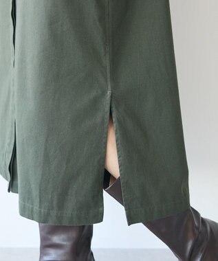 CRAFT STANDARD BOUTIQUE 刺繍入ツイルワンピース Khaki