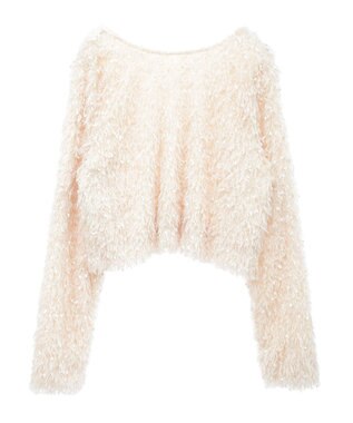 Green Parks ・ＳＵＧＡＲＳＰＯＯＮ　２ｗａｙフェザーカーディガン Ivory