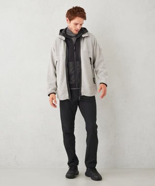 JOSEPH ABBOUD MOUNTAIN 【UNISEX】吸水速乾 バックフリースパーカー ブラック系