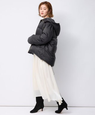 23区 【洗える】シレータフタ コンパクト ダウンコート ブラック系