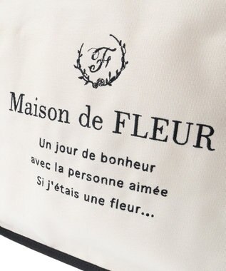 Maison de FLEUR パイピングスクエアトートバッグ Ivory