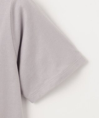 Feroux 【UVケア】パールネック Tシャツ ライトグレー系