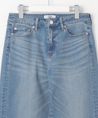 J.PRESS LADIES S 【洗える】BASIC STRETCH DENIM ボーイフィット パンツ ダルブルー系