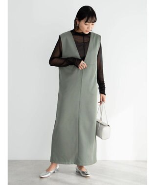 Green Parks ・ＥＬＥＮＣＡＲＥ　ＤＵＥ　ＳＥＴ２点インナー×ジャンスカ Light Khaki