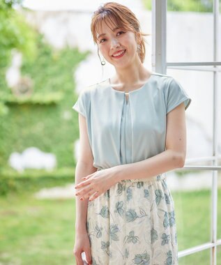 ANY SIS 【吸水速乾・UVケア・接触冷感】コンフォートジャージークリアフレンチスリーブ カットソー ミント