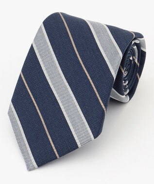  【LINEN MIX COLLECTION】レジメンタル ネクタイ