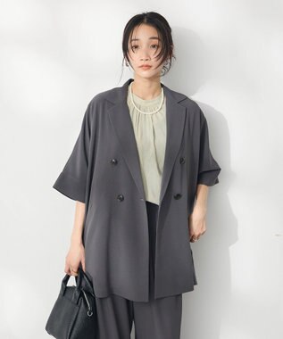 CRAFT STANDARD BOUTIQUE 半袖テーラードジャケット Gray