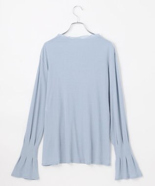 #Newans 【洗濯機可能】フレアカフスシアープルオーバー ブルー