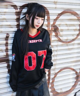 WEGO 【ユニセックス着用ITEM】ナンバリングホッケーT（LS） ブラック