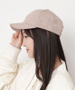 MOONBAT FURLA(フルラ)横刺繍スエード キャップ UVカット ベージュ