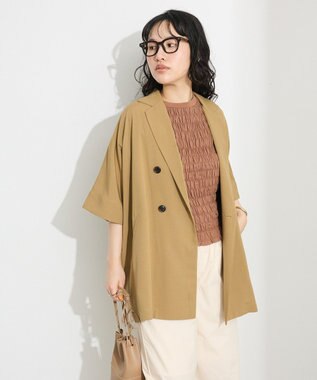 CRAFT STANDARD BOUTIQUE 半袖テーラードジャケット Beige