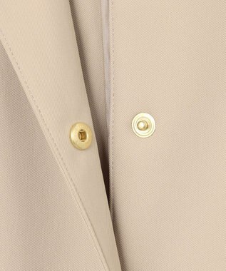 J.PRESS LADIES S 【洗える・撥水】ドライツイルストレッチ ノーカラー コート ベージュ系