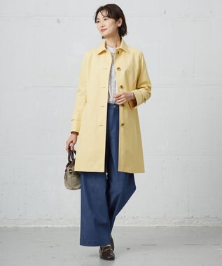 J.PRESS LADIES L 【洗える】セルロースシャンブレー ワイド パンツ ブルー系