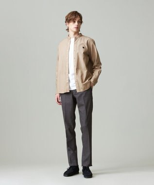 J.PRESS MEN 【大人気バックブル】バンドカラー オックスフォードガーメントダイシャツ ベージュ系