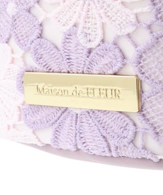Maison de FLEUR フラワーレース2Wayバケツ型バッグ Lavender